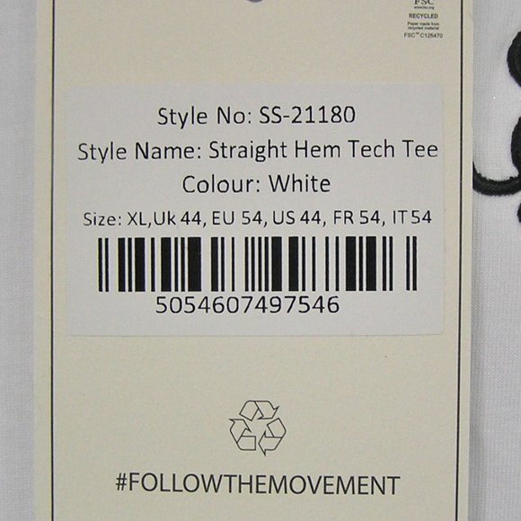 Siksilk Size XL Straight Hem Tech Tee - Picture 5 of 8